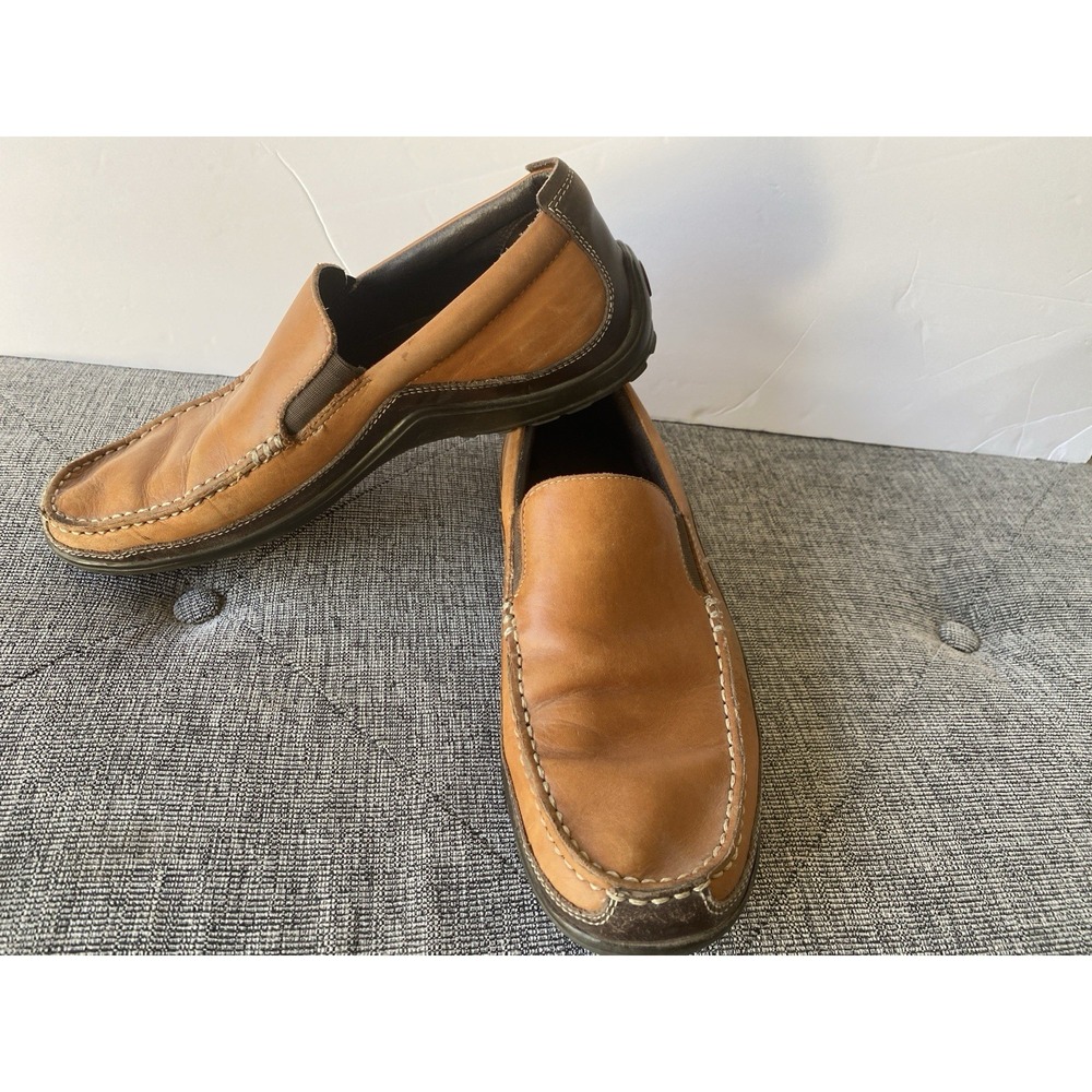Cole Haan C03559 Tucker Venetian Two-tone Tan Slip On Loafer Men's Sz. 9 M